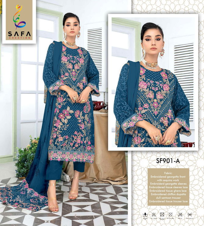 SF PK 901 By Safa Georgette Pakistani Suits Wholesale Shop In Surat